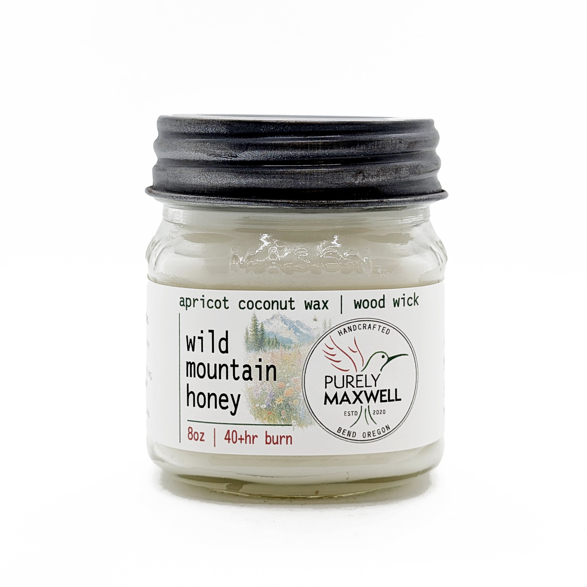 Wild Mountain Honey | Mason Jar Wood Wick Candle