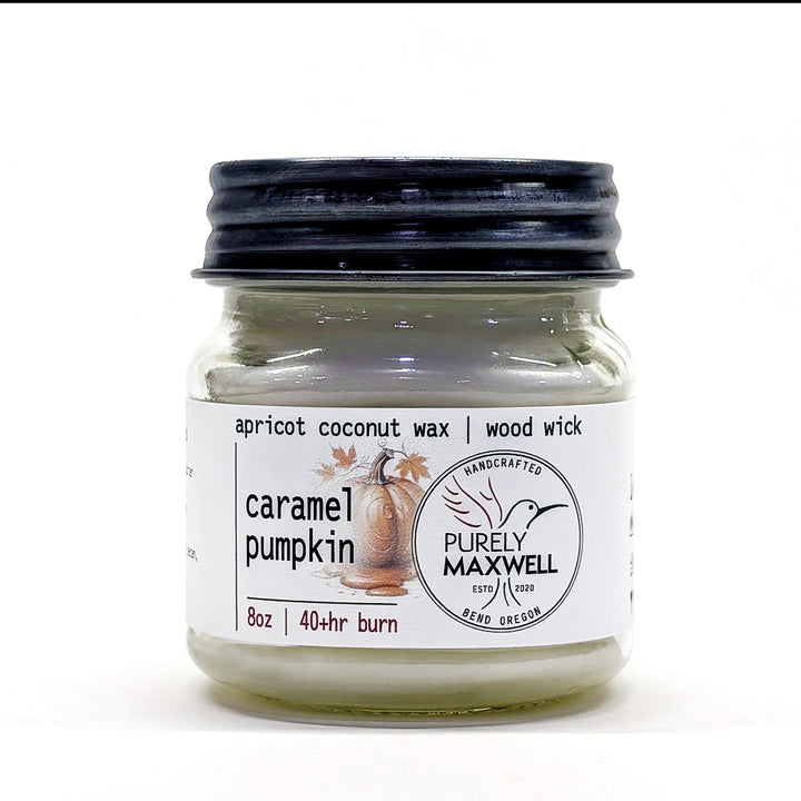 Caramel Pumpkin | Mason Jar Wood Wick Candle