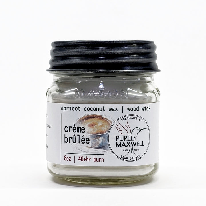 Creme Brulee | Mason Jar Wood Wick Candle