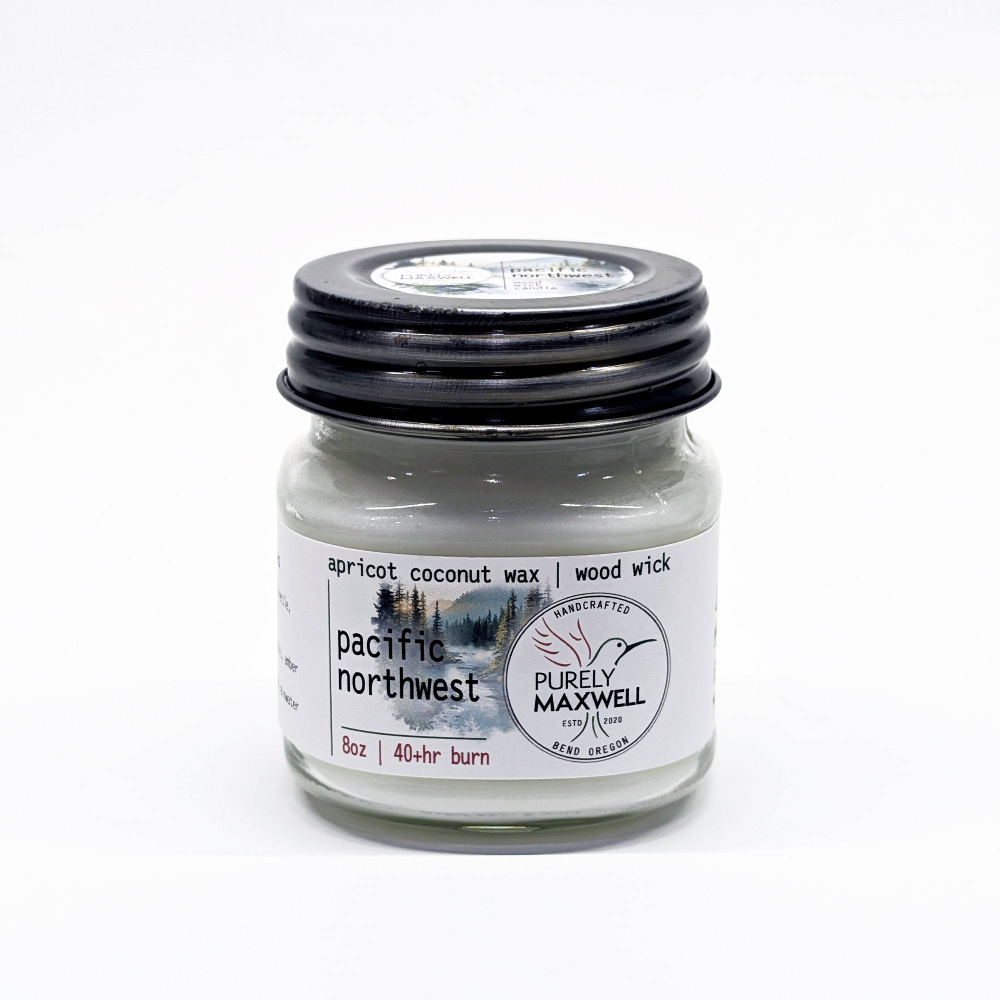 Pacific Northwest Candle | Mason Jar Wood Wick Candle